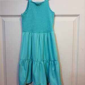 btween Sleeveless Aqua Kids Dress